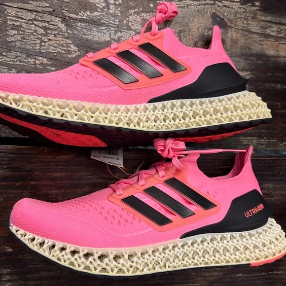 Adidas Ultra 4D Pink Black Women 11 Mens 10 100% Authentic - Picture 7 of 9